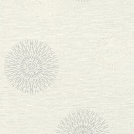 Rasch Geometric Circle Light Cream Glitter Wallpaper - 808827