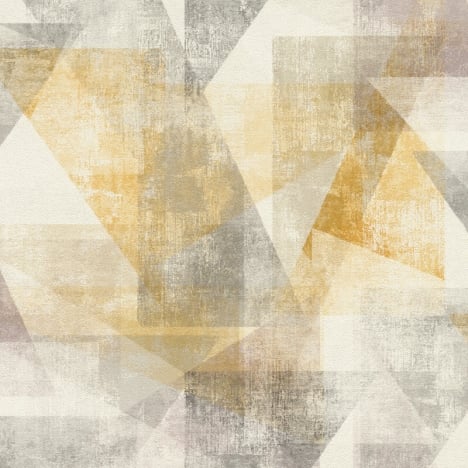 Rasch Luxe Geometric Mustard Multi Wallpaper - 617948