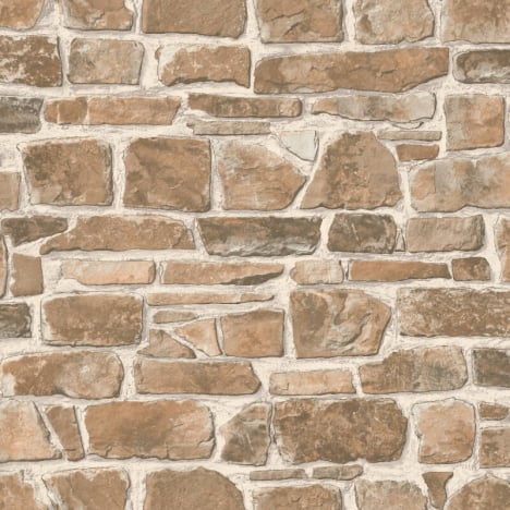 Rasch Stone Effect Natural Wallpaper - 265606