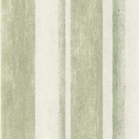 Rasch Timeless Stripe Fresh Green/Off White Wallpaper - 617771