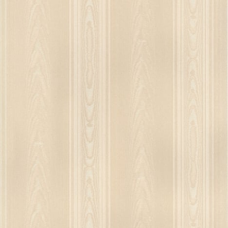 Galerie Simply Silks 4 Moire Stripe Dark Cream Metallic Wallpaper - SK34720