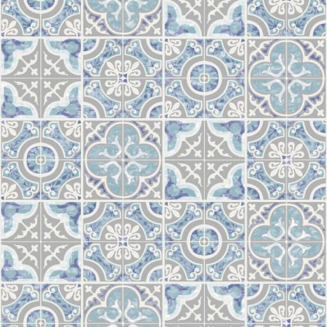 SK Filson Mosaic Tiles Blue Wallpaper - SK10010