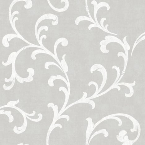 SK Filson Trellis Scroll Silver Wallpaper - DE41839