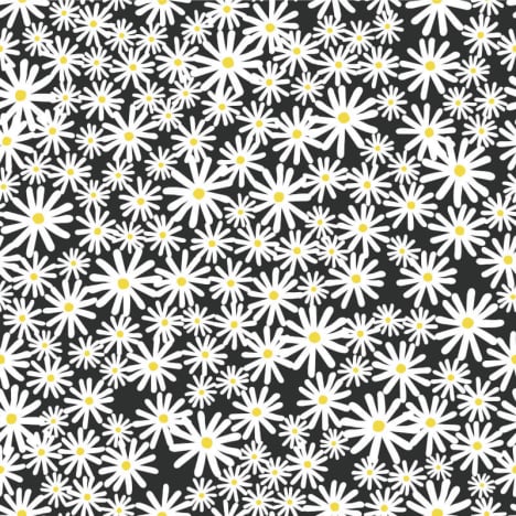 Skinnydip Daisy Floral Black Metallic Wallpaper - 180510