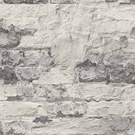 Grandeco Patchy Brick Gey Wallpaper - WL3301