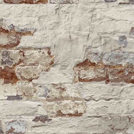 Grandeco Patchy Brick Natural Wallpaper - WL3302