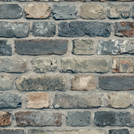 Grandeco Rustic Brick Blue/Grey Wallpaper - WL2204