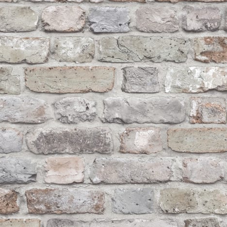 Grandeco Rustic Brick Natural/Grey Wallpaper - WL2201