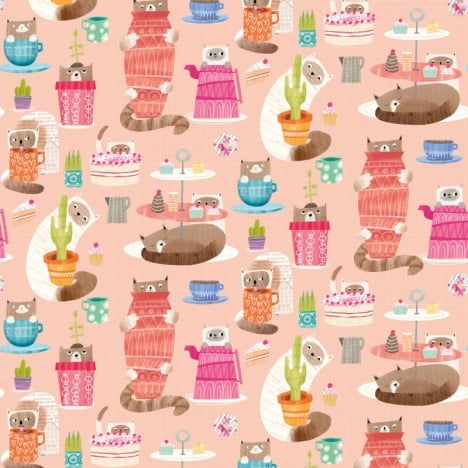 Ohpopsi Kitten Kaboodle Watermelon Wallpaper - WGU50110W